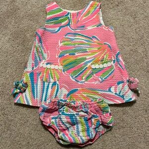 Multi-color Lilly Pulitzer matching outfit for baby